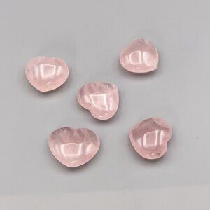 Rose Quartz, Polished Heart, 1 Inch, Pocket Stone, 1 Per Order